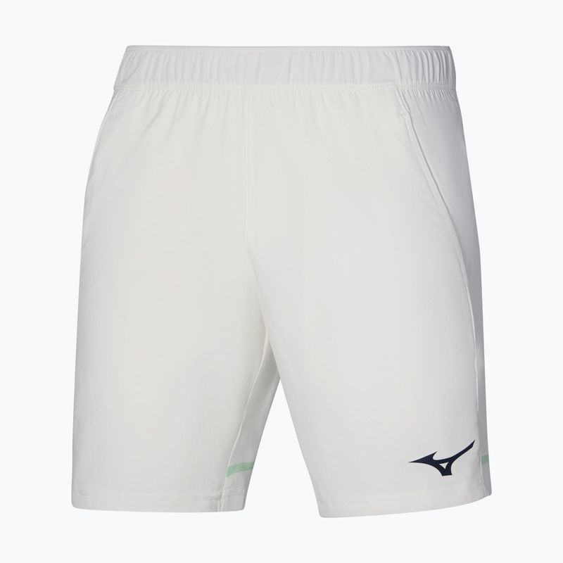 Férfi tenisz rövidnadrág Mizuno 8 in Flex Short white/neo mint
