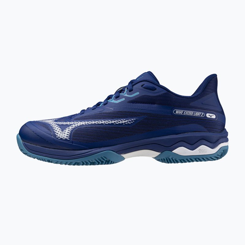 Férfi teniszcipő Mizuno Wave Exceed Light 2 CC bellwether blue/ white/ fjord blue 8