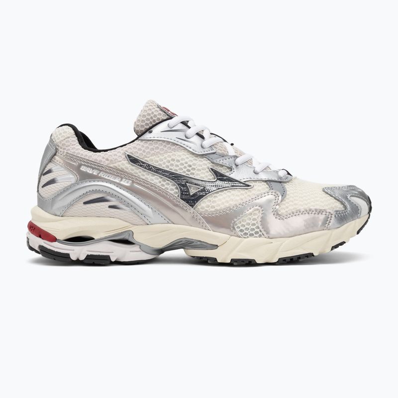 Férfi Mizuno Wave Rider 10 cipő mizuno hófehér/fekete homok/ritmikus piros 2