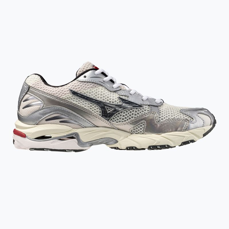 Férfi Mizuno Wave Rider 10 cipő mizuno hófehér/fekete homok/ritmikus piros 2