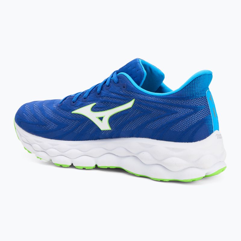 Férfi futócipő Mizuno Wave Sky 8 reflex kék c/fehér/zöld geck 3