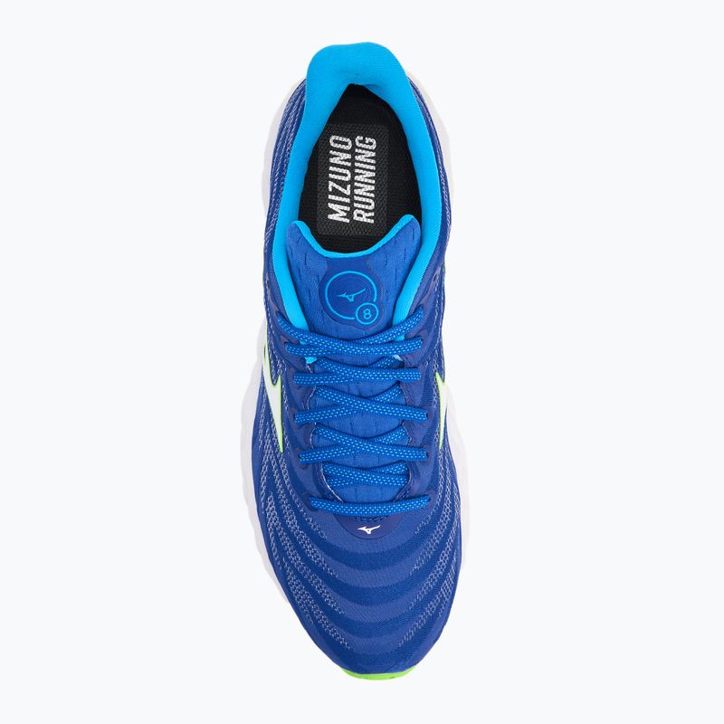 Férfi futócipő Mizuno Wave Sky 8 reflex kék c/fehér/zöld geck 5