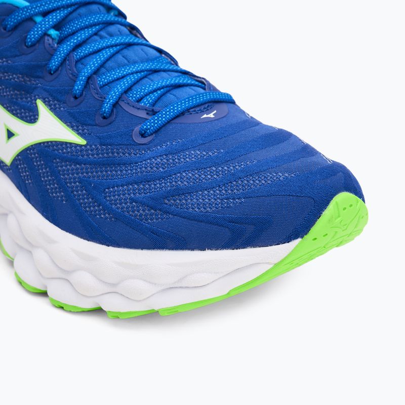 Férfi futócipő Mizuno Wave Sky 8 reflex kék c/fehér/zöld geck 7