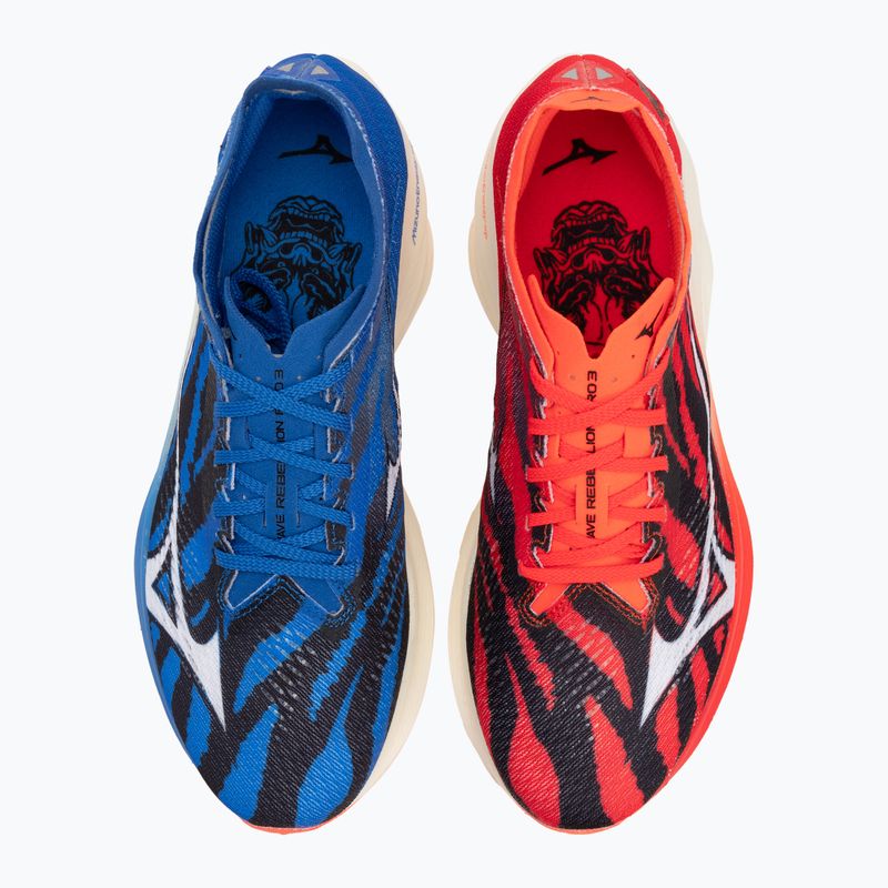 Mizuno Wave Rebellion Pro 3 gyújtás piros/fehér/baseball kék futócipő 5