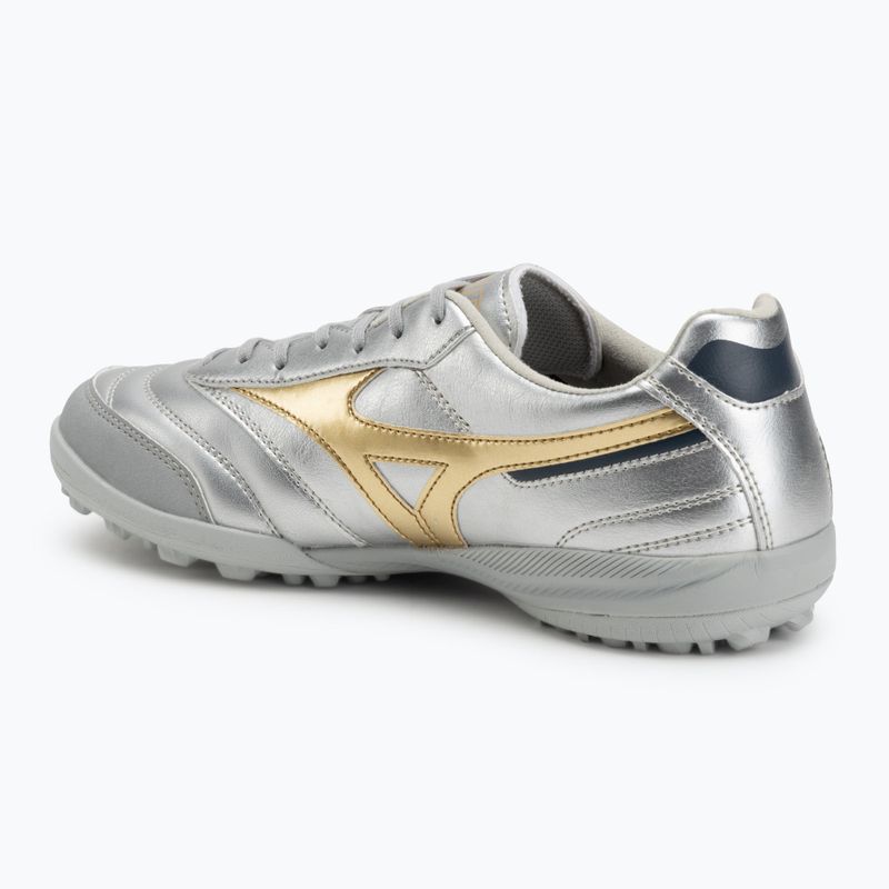 Mizuno Morelia Sala Pro TF férfi futballcipő galaxy ezüst/arany/arany 3