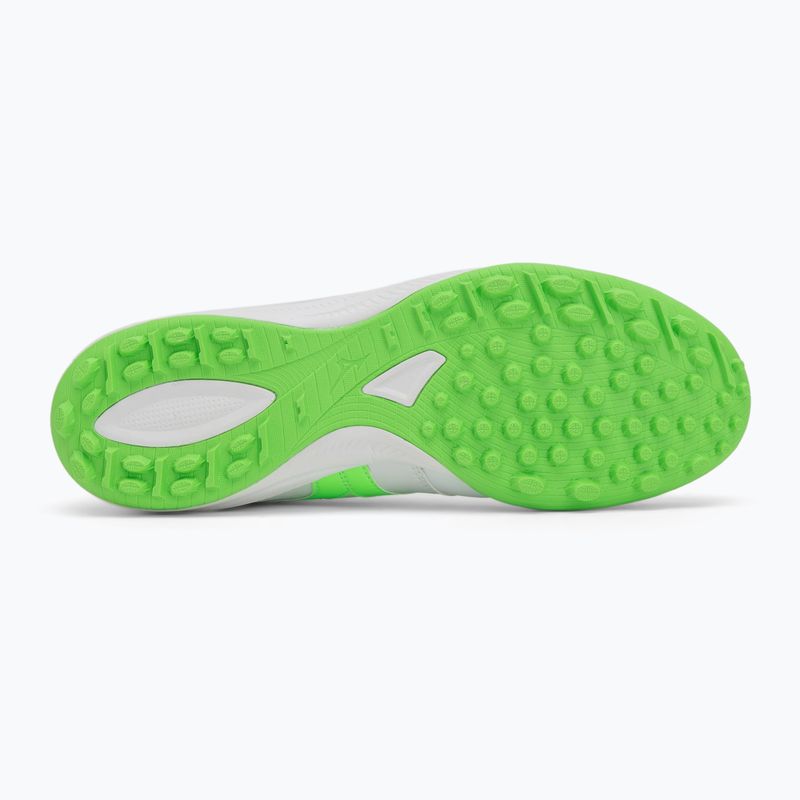 Mizuno Morelia Sala Pro TF férfi futballcipő fehér/neonzöld/galaxy ezüst 4