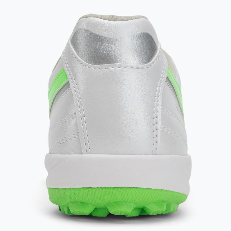 Mizuno Morelia Sala Pro TF férfi futballcipő fehér/neonzöld/galaxy ezüst 6