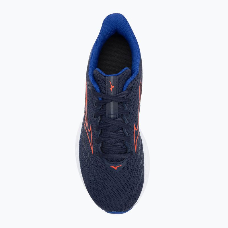 Gyerek futócipő Mizuno Enerzy Rider Jr peacoat/ignitionred/ reflective blue 5