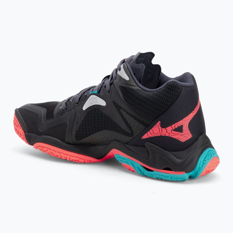 Mizuno Wave Lightning Z8 Mid röplabdacipő fekete/neonlámpa/páva kék 3