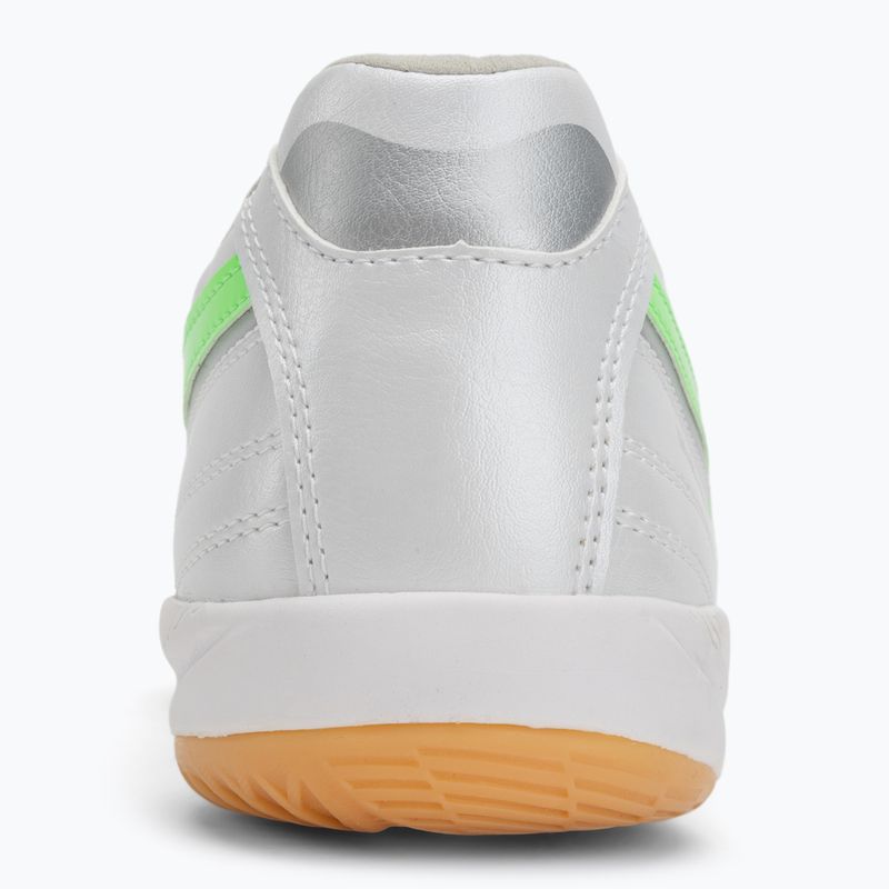 Férfi futballcipő Mizuno Morelia Sala Pro IN fehér/neonzöld/galaxy ezüst 6