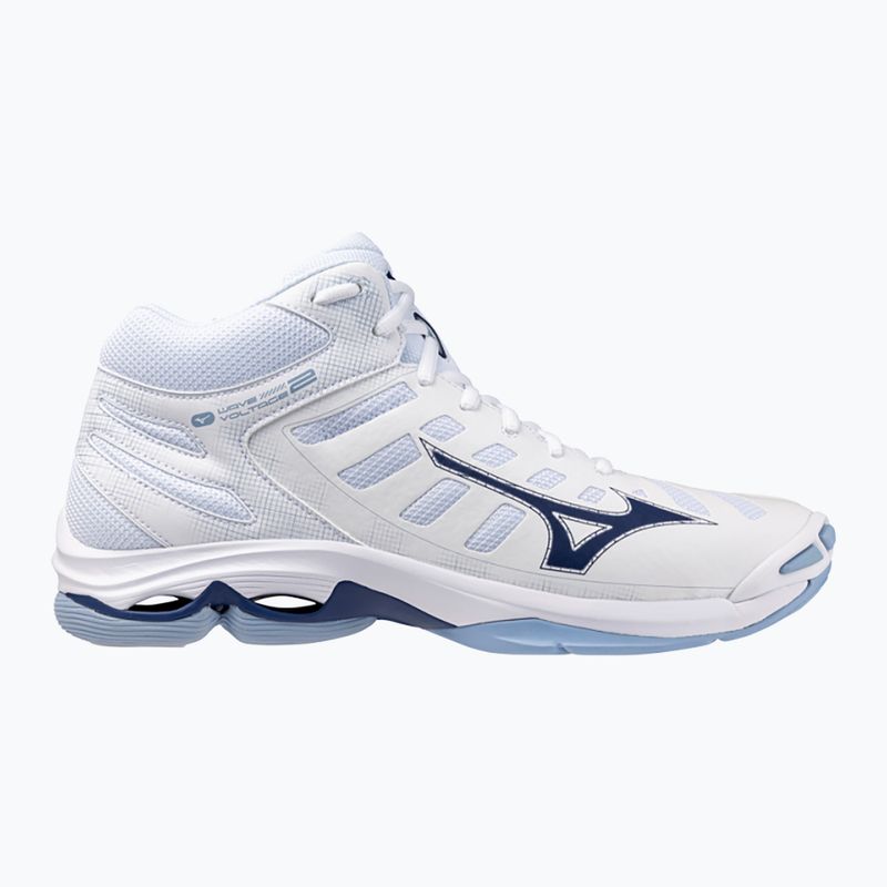 Mizuno Wave Voltage 2 Mid röplabda cipő fehér/kék/bel air kék/bel air kék 8