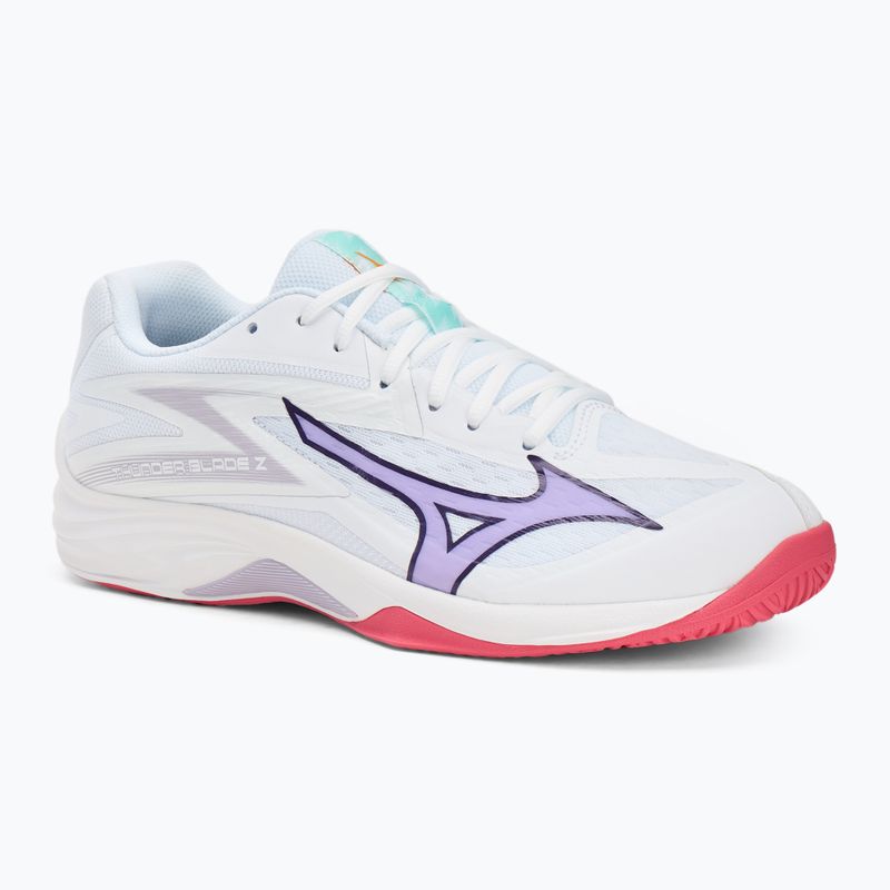 Mizuno Thunder Blade Z fehér/ibolya indigó/kaméleon rózsaszín röplabdacipő