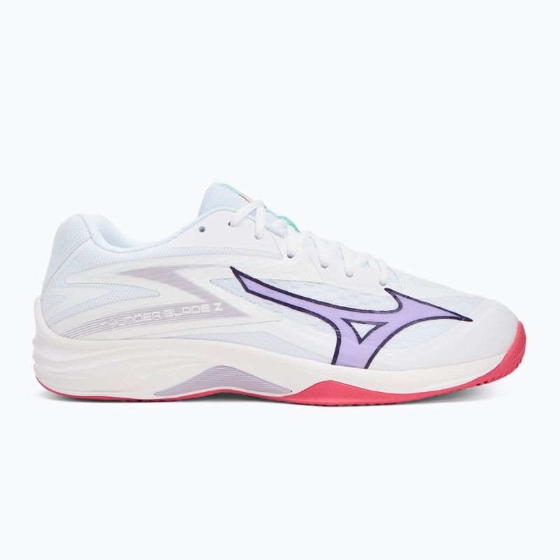 Mizuno Thunder Blade Z fehér/ibolya indigó/kaméleon rózsaszín röplabdacipő 2