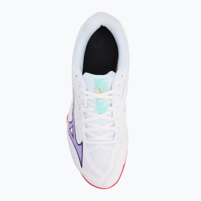 Mizuno Thunder Blade Z fehér/ibolya indigó/kaméleon rózsaszín röplabdacipő 5