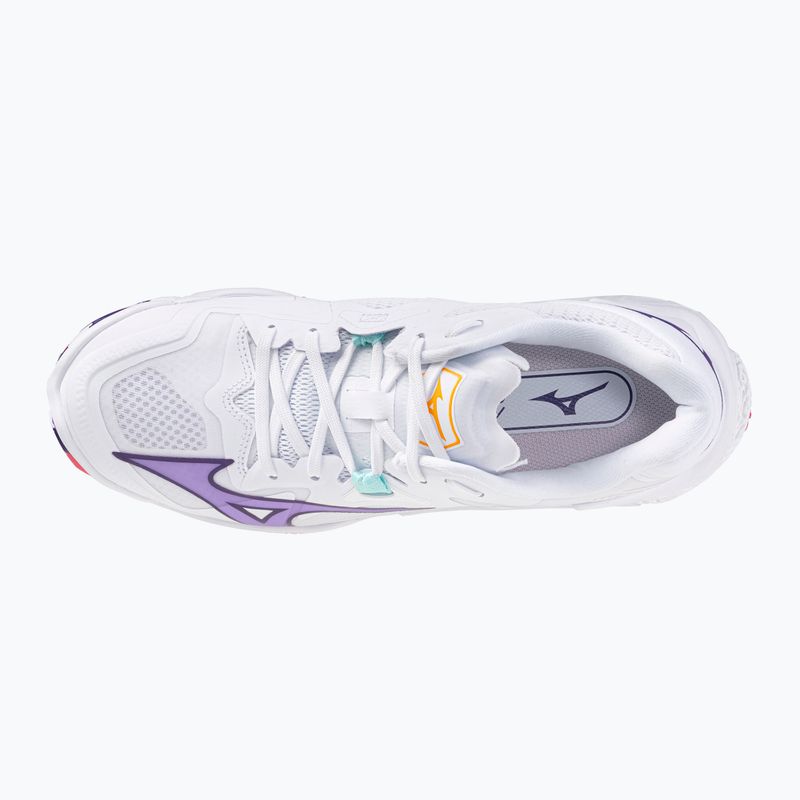 Női röplabda cipő Mizuno Wave Lightning Z8 fehér/ibolya indigó/camelliaros 11