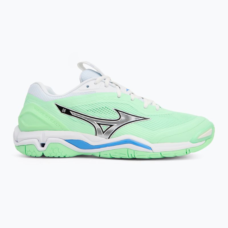 Mizuno Wave Stealth 6 neo menta/fekete/határkék cipő 2