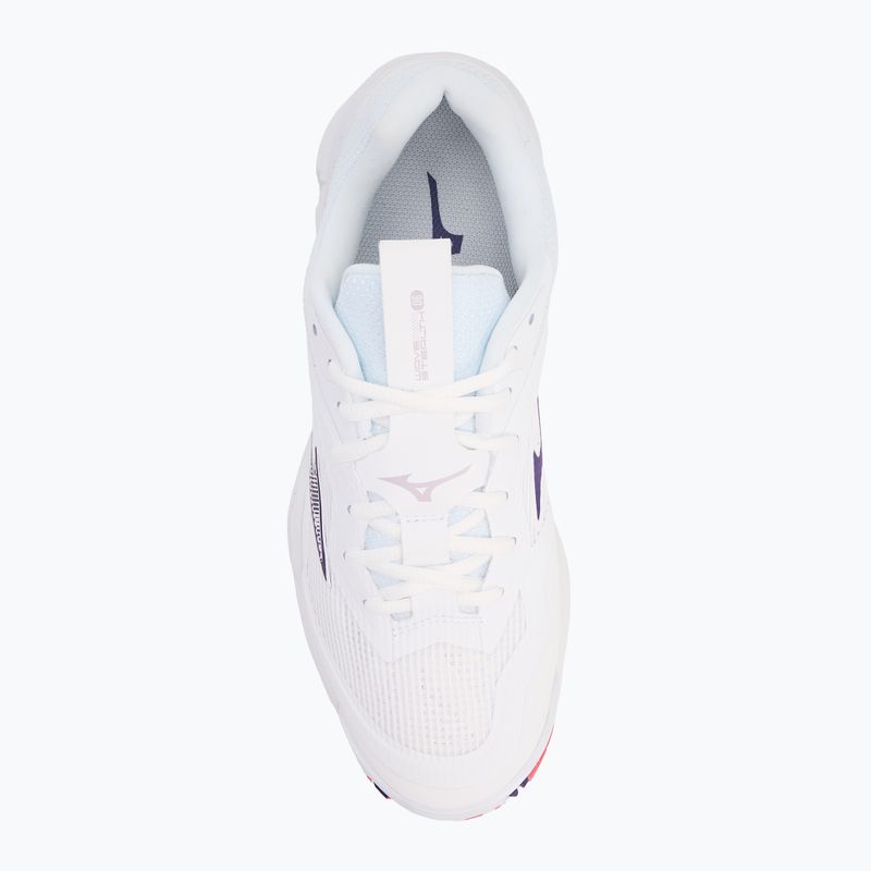 Mizuno Wave Stealth 6 cipő fehér/ibolya indigó/camellia rózsa 5