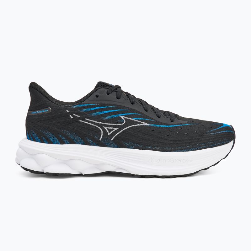 Férfi futócipő Mizuno Wave Skyrise 6 fekete/fehér/kék pace 2