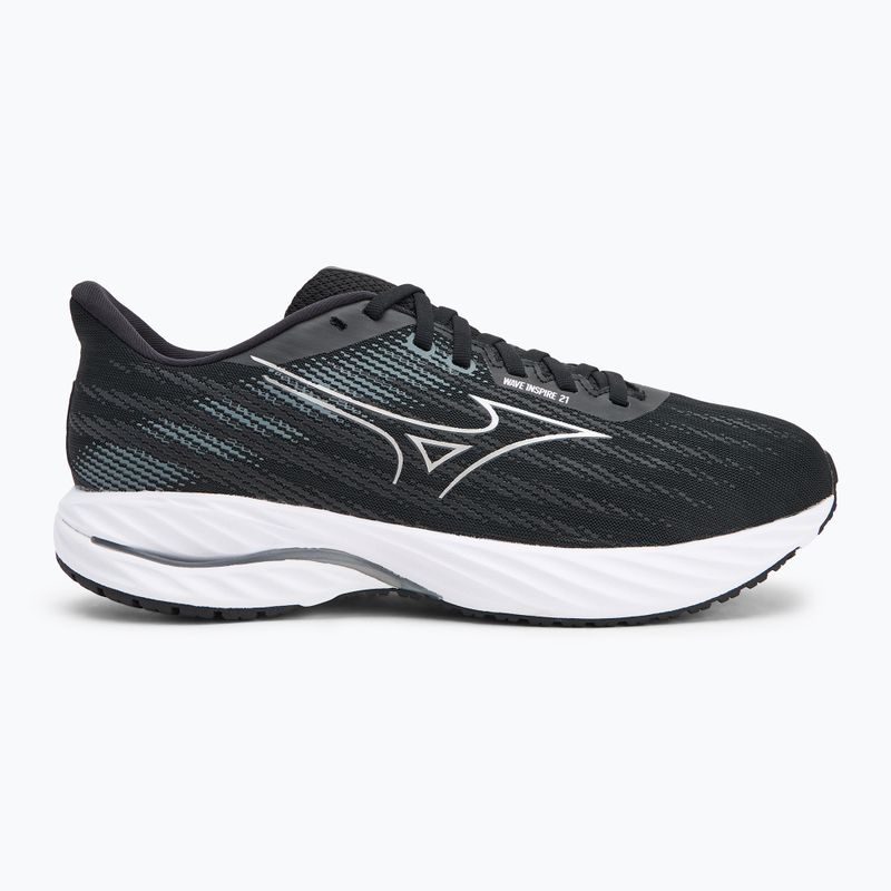 Férfi futócipő Mizuno Wave Inspire 21 fekete/ezüst/metál szürke 2