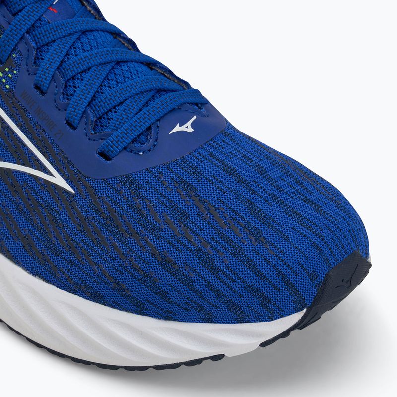 Férfi futócipő Mizuno Wave Inspire 21 reflex kék c/fehér/zöld gecko 7