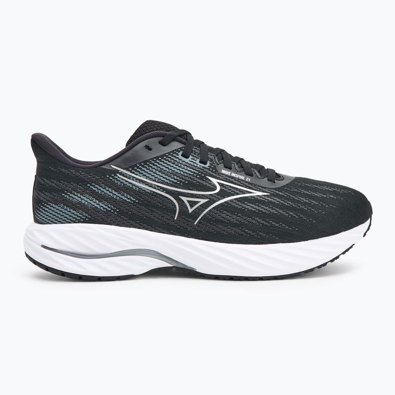 Férfi futócipő Mizuno Wave Inspire 21 2E fekete/ezüst/metál szürke 2
