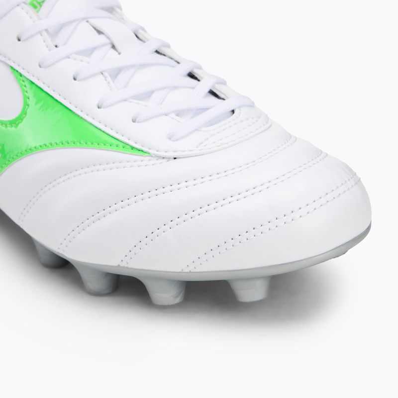 Mizuno Morelia II Club Md fehér/neonzöld/galaxis ezüst férfi futballcipő 7