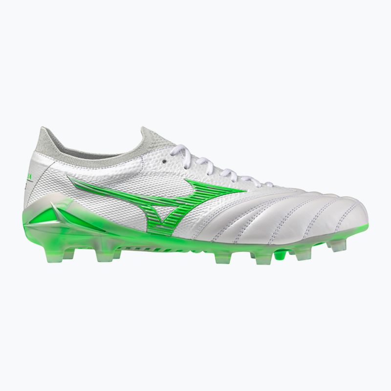 Férfi futballcipő Mizuno Morelia Neo IV β Japán Md fehér/neonzöld/hidegszürke 3c 8