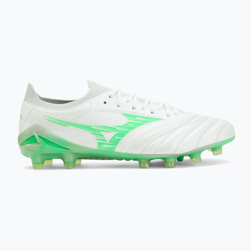 Férfi futballcipő Mizuno Morelia Neo IV Β Elite MD white/neon green/cool gray 3c 2