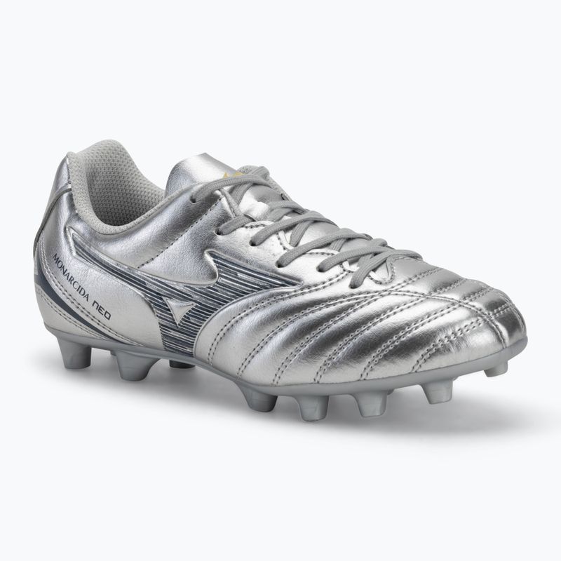 Gyermek focicipő Mizuno Monarcida Neo III Select Jr Md galaxy silver/8605 c/gold Mizuno Monarcida Neo III Select Jr Md galaxy silver/8605 c/gold