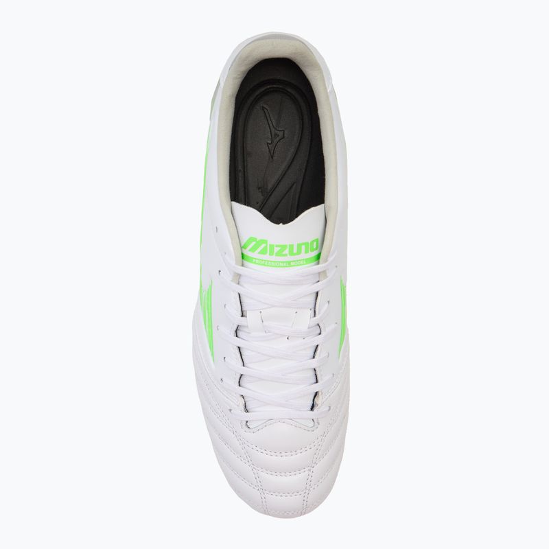 Férfi futballcipő Mizuno Morelia Neo IV Pro Mix fehér/neonzöld/hűvös szürke 3c 5