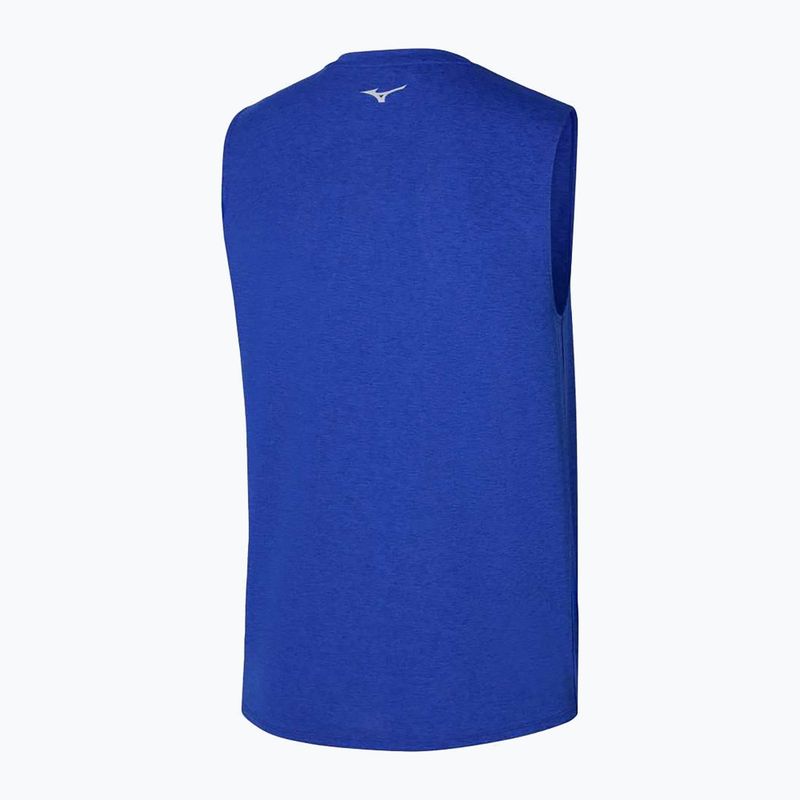 Férfi futó felső Mizuno Impulse Core ujjatlan reflex kék 2