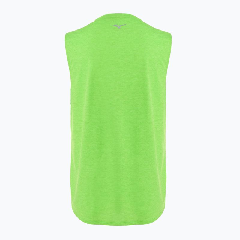 Férfi futó felső Mizuno Impulse Core ujjatlan zöld gecko 2