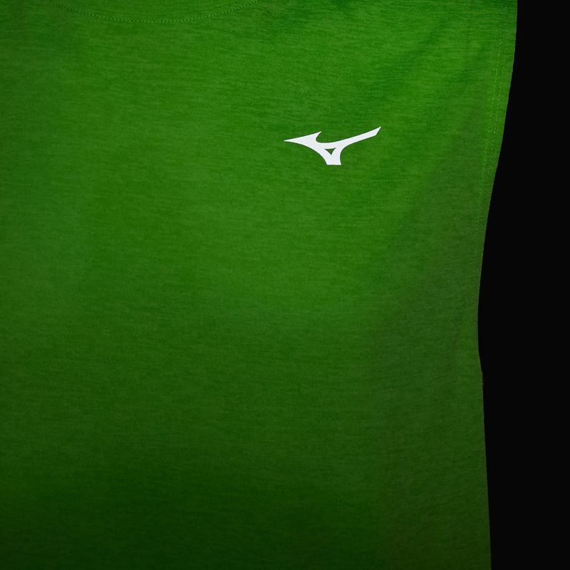 Férfi futó felső Mizuno Impulse Core ujjatlan zöld gecko 5