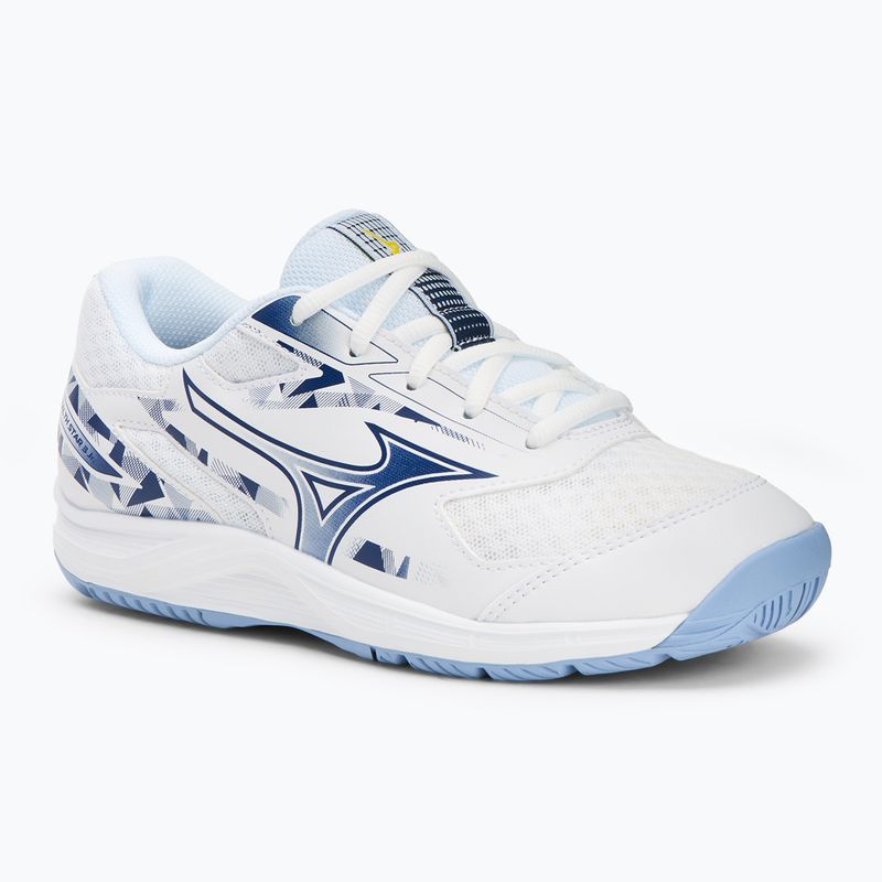 Mizuno Stealth Star 3 gyermek cipő fehér/harangszínkék/belairblu