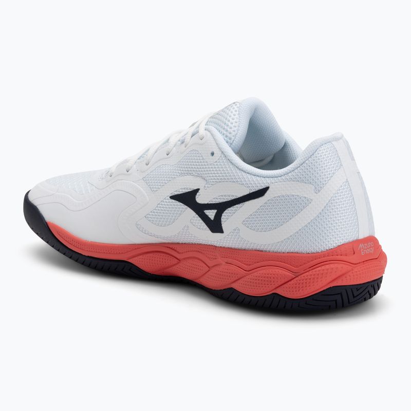 Férfi teniszcipők Mizuno Wave Enforce Court AC white/baritone blue/calypso coral 3