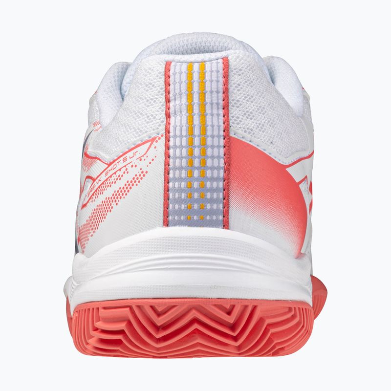 Gyermek teniszcipő Mizuno Break Shot 5 Jr CC fehér/kék gránit/calypso korall 10