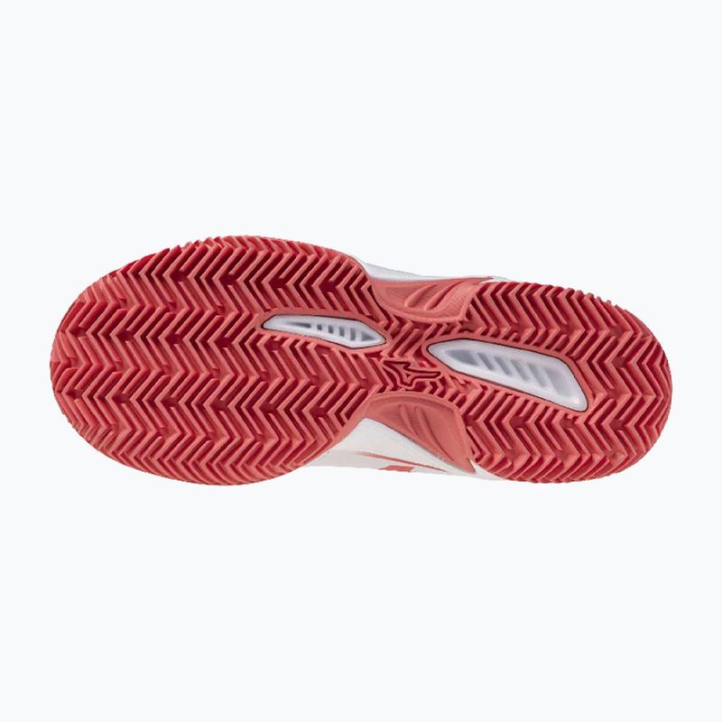 Gyermek teniszcipő Mizuno Break Shot 5 Jr CC fehér/kék gránit/calypso korall 12