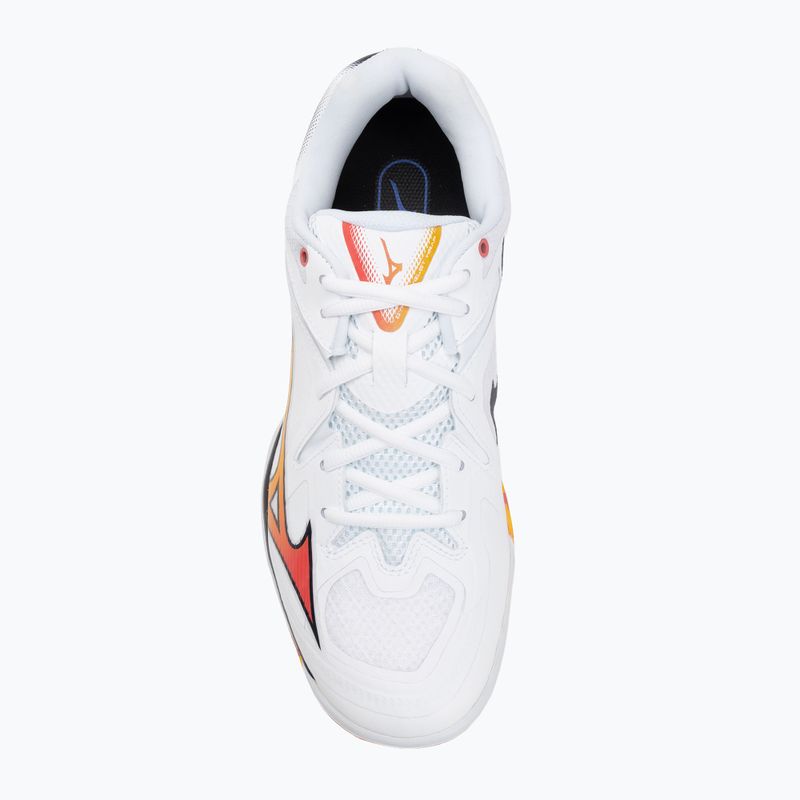 Mizuno Wave Claw 3 tollaslabda cipő fehér/citrus/calypso coral 5