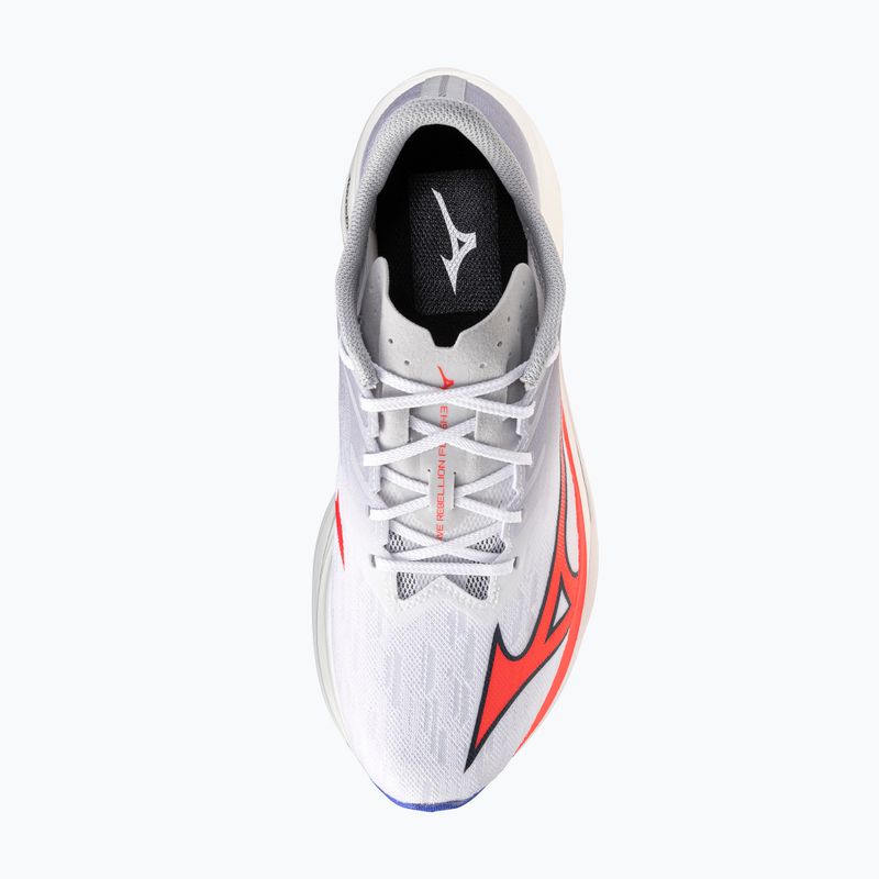 Férfi futócipő Mizuno Wave Rebellion Flash 3 fehér/tüzes korall 2/iris bloom 7