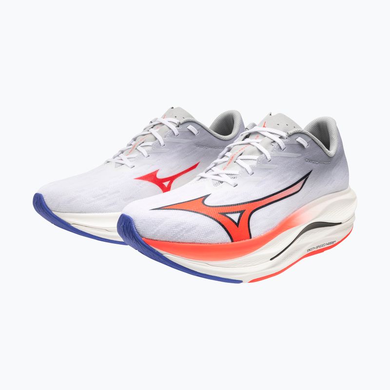 Férfi futócipő Mizuno Wave Rebellion Flash 3 fehér/tüzes korall 2/iris bloom 8