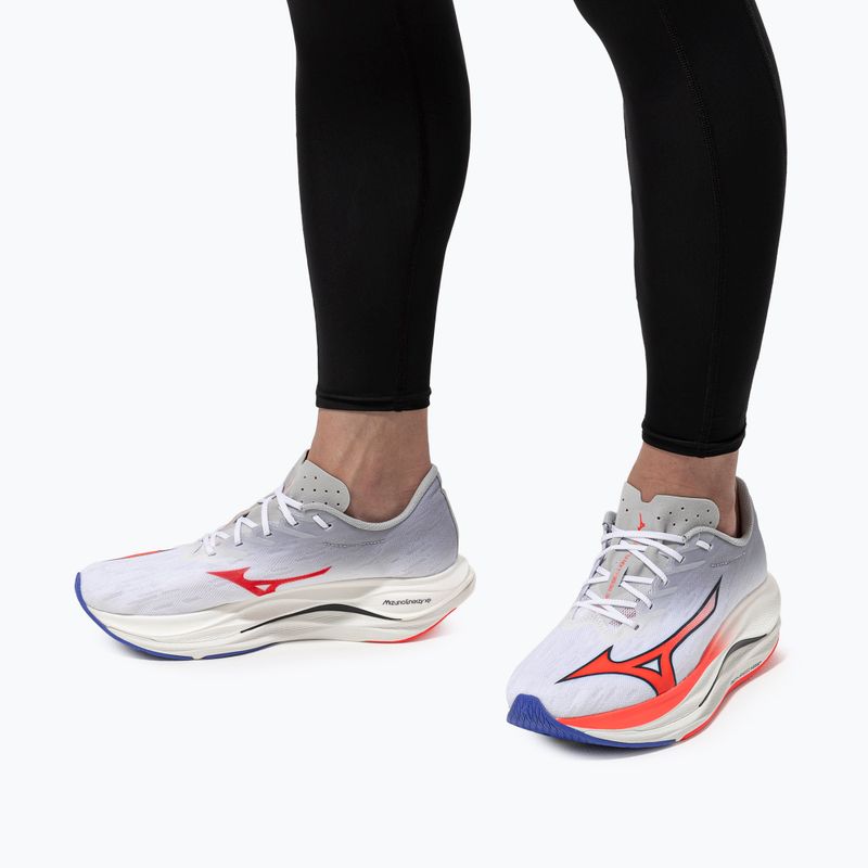 Férfi futócipő Mizuno Wave Rebellion Flash 3 fehér/tüzes korall 2/iris bloom 10