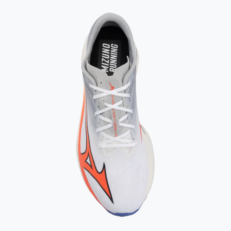 Férfi futócipő Mizuno Wave Rebellion Flash 3 fehér/tüzes korall 2/iris bloom 5