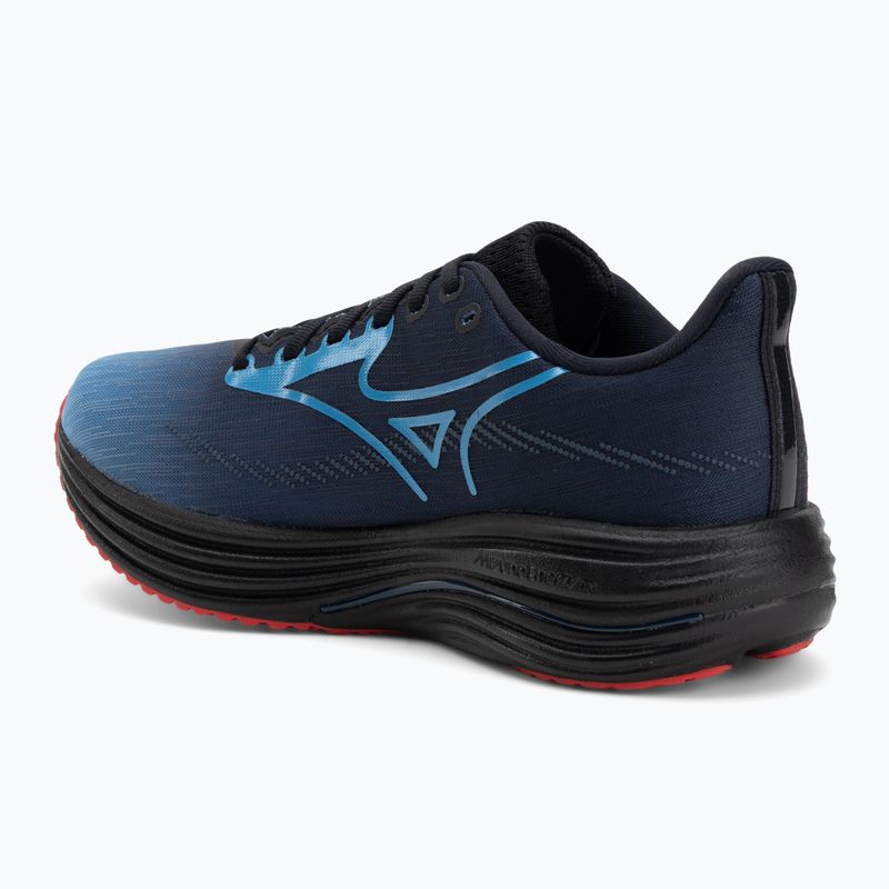 Mizuno Wave Rider 29 futócipő amszterdam fekete/all aboard/high risk piros 3