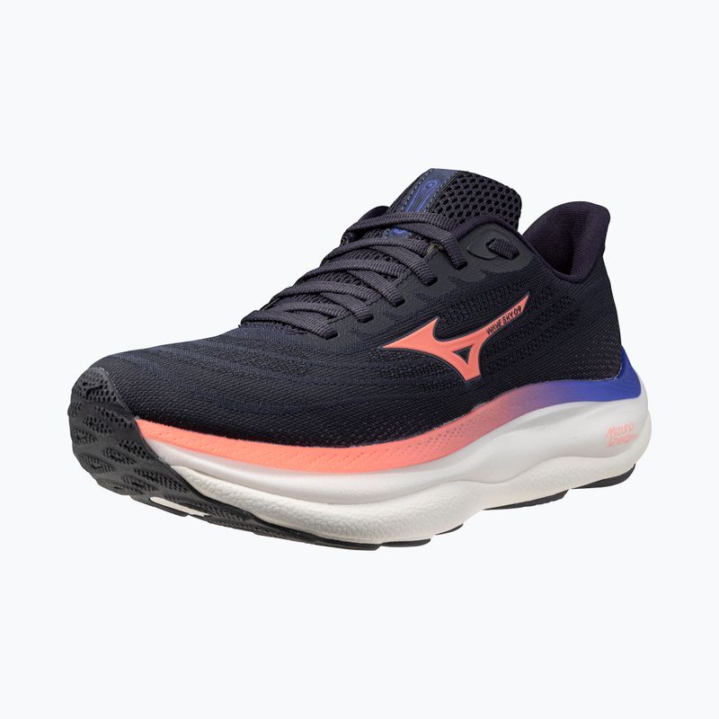 Női futócipő Mizuno Wave Sky 9 odyssey szürke/striking coral/iris bloom Mizuno Wave Sky 9 odyssey szürke/striking coral/iris bloom 4