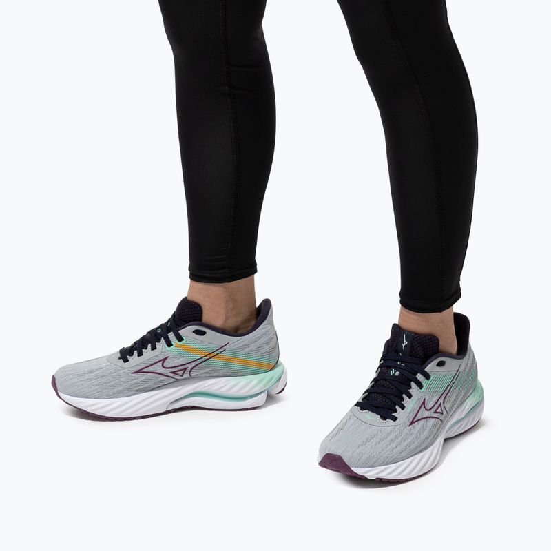 Női futócipő Mizuno Wave Inspire 21 gyöngyházkék/sötétlila/jégzöld Mizuno Wave Inspire 21 gyöngyházkék/sötétlila/jégzöld 10