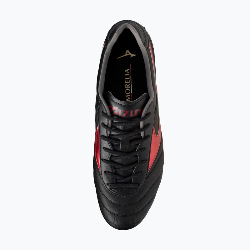 Férfi Mizuno Morelia II Elite FG futballcipő fekete/morelia 40. piros/fekete homok 12