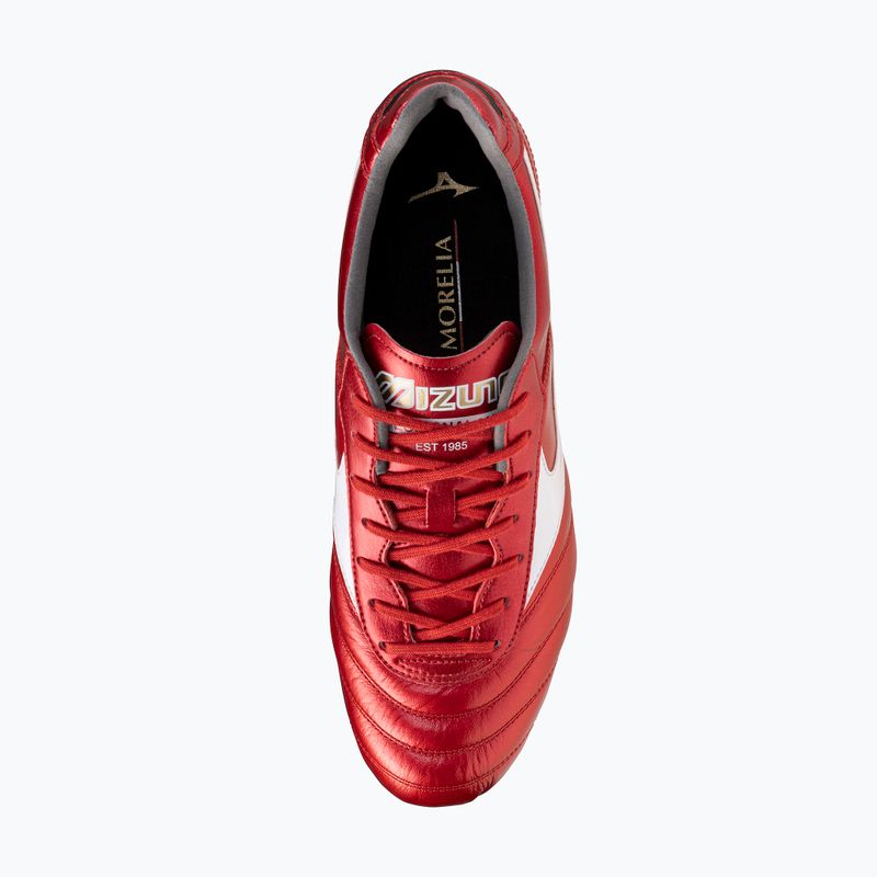 Mizuno Morelia II Elite FG férfi futballcipő 40. piros/fehér/fekete 12