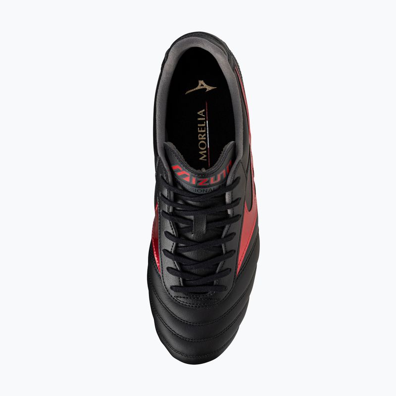 Férfi Mizuno Morelia II Pro FG futballcipő fekete/morelia 40. vörös/fekete homok 5