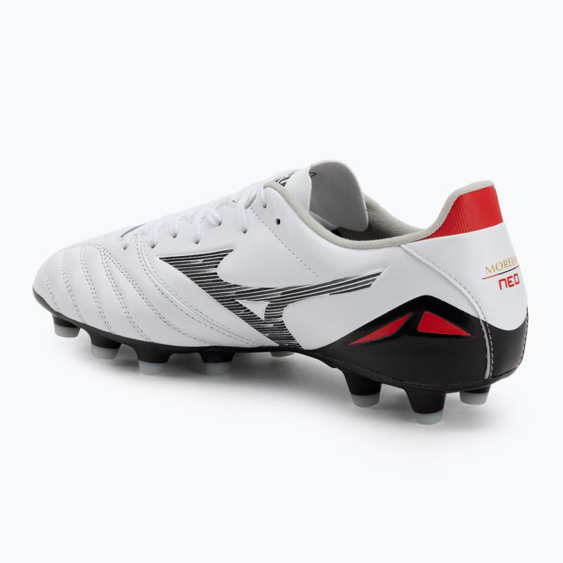 Férfi focicipő Mizuno Morelia Neo IV Pro MD white/black/chinese red 3