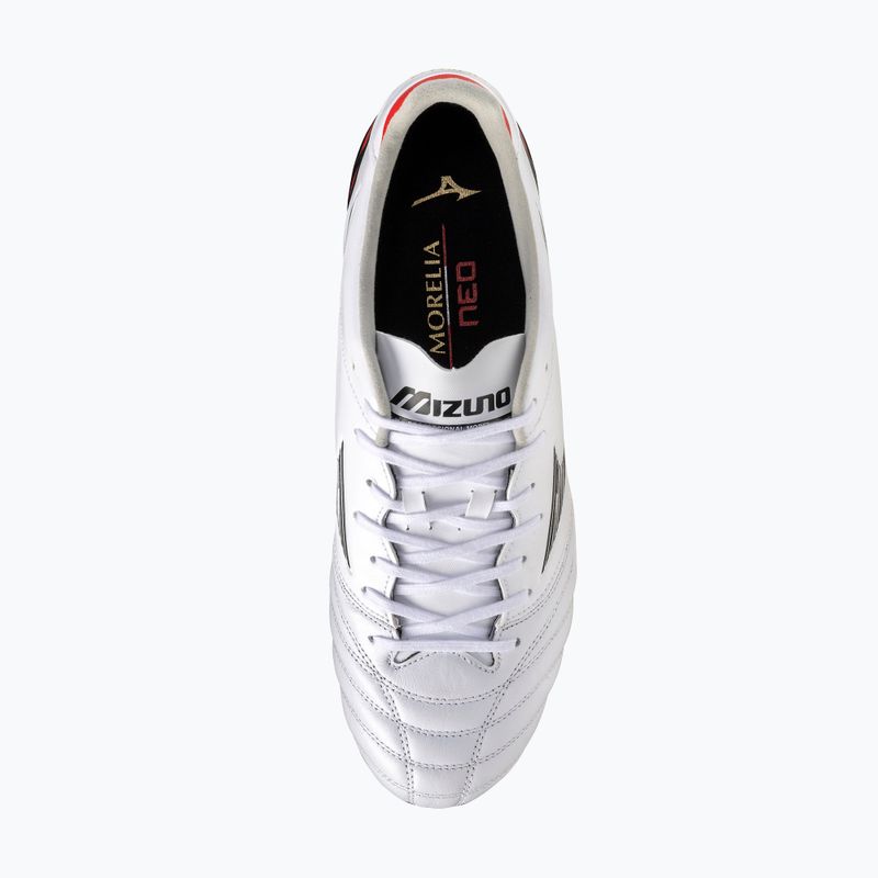 Férfi focicipő Mizuno Morelia Neo IV Pro MD white/black/chinese red 12